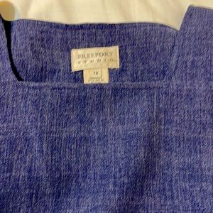 Navy blue linen llbean dress